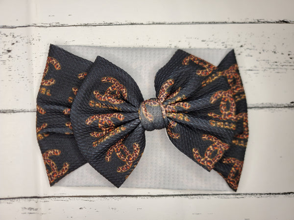 Big Bow with headwrap printed